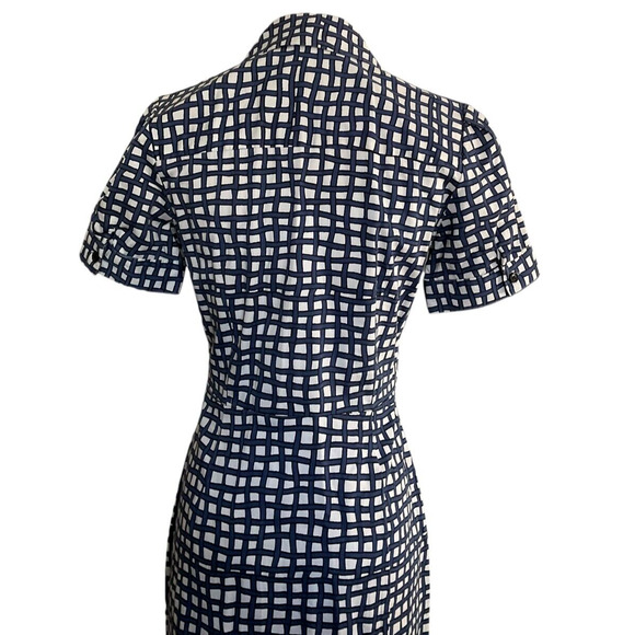 The Limited Women's Navy Blue White Dress Short Sleeve Full Button RN 54874 - Picture 12 of 12